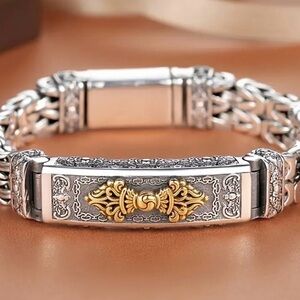 Elegant Silver and Gold Women's Bracelet